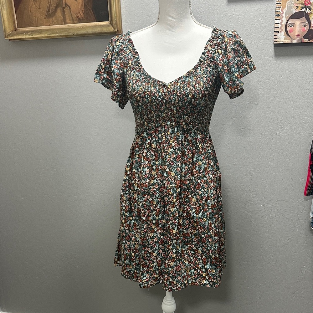 Passport Multicolor Floral Mini Dress
